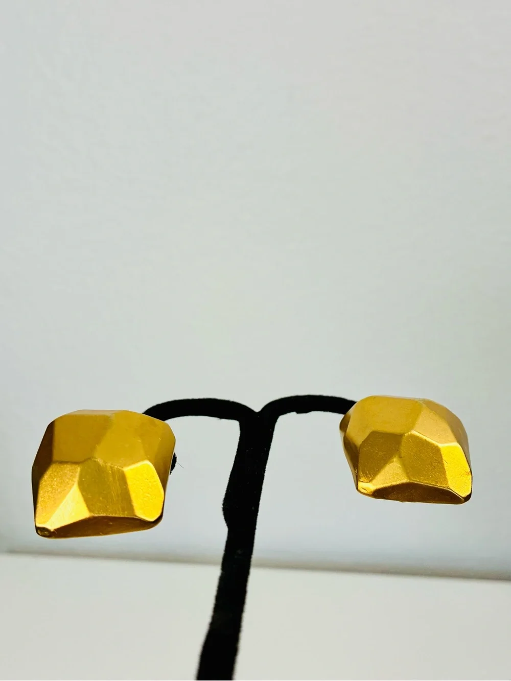 Classiques Entier Bold Gold Geometric Faceted Statement Clip Earrings